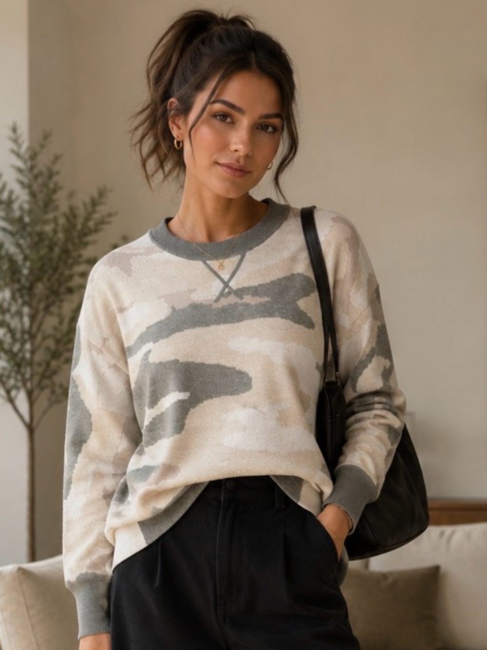 Wide Leg High-Rise Black Pants - Timeless Casual